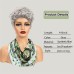 Gray Short Pixie Cut Wig for Black Women - Short Curly Style with Bangs and Natural Texture Daily Use and DIY Fun Grey Synthetic Layered Short Curly Pixie Cut Wigs