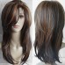 Brown Wigs for Women Long Cosplay Party Charming Wigs for Women Mixed Wigs - Black Brown