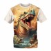 Boys 3D Dinosaur Tee Shirt Short Sleeve 3D Print Summer Spring Active Sports Fashion Polyester Kids 3-12 Years Outdoor Casual Daily Regular Fit