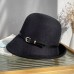 Hats Headwear Polyester Bowler / Cloche Hat Bucket Hat Fedora Hat Casual Holiday Elegant Retro With Pure Color Splicing Headpiece Headwear