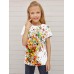 Kids Girls' T shirt Short Sleeve 3D Print Butterfly Animal Color Green Blue White Children Tops Spring Summer Active Fashion Streetwear Daily Indoor Outdoor Regular Fit 3-12 Years / Cute