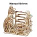 3D Wooden Puzzle Marble Run Set DIY Mechanical Track Electric Manual Model Building Block Kits Assembly Toy Gift for Teens Adult