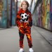 Boys 3D Football Hoodie & Pants Set Long Sleeve 3D Printing Fall Winter Active Fashion Cool Polyester Kids 3-12 Years Outdoor Street Vacation Regular Fit