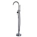 Bathtub Faucet Floor Mount Freestanding Bath Tub Filler Mixer Taps Brass, 360 Swivel High Arc Spout Standing Shower Clawfoot Tub with Handheld Shower Mixer Taps