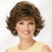 Mid Length Color Me Beautiful WhisperLite WigBeautiful Mid-Length Layered Waves with Elegant Wispy Bangs / Multi-tonal Shades of Blonde Silver Brown and Red