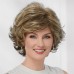 Mid Length Color Me Beautiful WhisperLite WigBeautiful Mid-Length Layered Waves with Elegant Wispy Bangs / Multi-tonal Shades of Blonde Silver Brown and Red