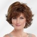 Mid Length Color Me Beautiful WhisperLite WigBeautiful Mid-Length Layered Waves with Elegant Wispy Bangs / Multi-tonal Shades of Blonde Silver Brown and Red