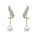 Women's Pearl Drop Earrings Fine Jewelry Classic Precious Stylish Simple Earrings Jewelry White For Wedding Party 1 Pair