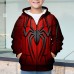 Boys 3D Spider Hoodie Coat Outerwear Long Sleeve 3D Print Fall Winter Fashion Streetwear Cool Polyester Kids 3-12 Years Outdoor Casual Daily Regular Fit