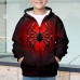 Boys 3D Spider Hoodie Coat Outerwear Long Sleeve 3D Print Fall Winter Fashion Streetwear Cool Polyester Kids 3-12 Years Outdoor Casual Daily Regular Fit