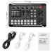 F998 Live Sound Card Audio Mixer Podcast Audio Interface with DJ Mixer Effects Voice Changer with Sound Effects for Karaoke Tiktok YouTube Live Streaming Record Gaming