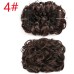 1pc Women's Girls' Hair Combs Wigs HAIR Instant Messy Bun Real Hair Wavy Curly Scrunchies Synthetic Large Thick Updo Ponytail Hairpieces for Women Girls Kids 1 PCS Dark Brown Golden Bun