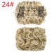 1pc Women's Girls' Hair Combs Wigs HAIR Instant Messy Bun Real Hair Wavy Curly Scrunchies Synthetic Large Thick Updo Ponytail Hairpieces for Women Girls Kids 1 PCS Dark Brown Golden Bun