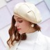 Hats leatherette Beret Hat Floppy Hat Wedding Casual Elegant Wedding With Pure Color Headpiece Headwear