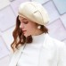 Hats leatherette Beret Hat Floppy Hat Wedding Casual Elegant Wedding With Pure Color Headpiece Headwear