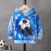 Boys 3D Football Hoodie Pullover Long Sleeve 3D Print Fall Winter Fashion Streetwear Cool Polyester Kids 3-12 Years Outdoor Casual Daily Regular Fit