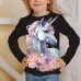 Girls' 3D Graphic Cartoon Unicorn T shirt Tee Long Sleeve 3D Print Summer Spring Fall Active Fashion Cute Polyester Kids 3-12 Years Outdoor Casual Daily Regular Fit