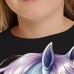 Girls' 3D Graphic Cartoon Unicorn T shirt Tee Long Sleeve 3D Print Summer Spring Fall Active Fashion Cute Polyester Kids 3-12 Years Outdoor Casual Daily Regular Fit