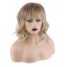 Blonde Wigs for Women Synthetic Wig Curly with Bangs Wig Blonde Short Blonde Synthetic Hair