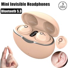 True Wireless Bluetooth Earphone Mini Invisible Headphones Bluetooth 5.3 HIFI Stereo Noise Reduction Sleep In Ear Earphones Smart Touch Sports Gaming Earphones for Smartphone