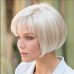 Blonde Wigs for Women Synthetic Wig Curly Matte Bob Wig Short Creamy-White Synthetic Hair 6 Inch Women's Fashionable Design Easy Dressing White