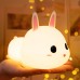 Timer Night Light with Remote Control Nusery Lamp USB Rechargeable Cute Rabbit Children's Bedside Gift