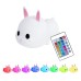 Timer Night Light with Remote Control Nusery Lamp USB Rechargeable Cute Rabbit Children's Bedside Gift