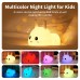 Timer Night Light with Remote Control Nusery Lamp USB Rechargeable Cute Rabbit Children's Bedside Gift