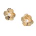 Women's White Stud Earrings Fine Jewelry Classic Flower Shape Cute Stylish Earrings Jewelry Gold For Party Gift 1 Pair