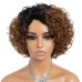 Fashion Short Wavy Human Hair Wigs for Black Women Side Part Wear and Go Glueless Wigs 100% Brazilian Remy Hair Cute Curly Bob Wig Natural Looking