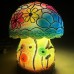 Mushroom Table Lamp, Simulated Stained Glass Night Light, Bohemian Resin Decorative Bedside Lamp, for Bedroom Living Room Home Office, Decor Gift