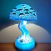 Mushroom Table Lamp, Simulated Stained Glass Night Light, Bohemian Resin Decorative Bedside Lamp, for Bedroom Living Room Home Office, Decor Gift