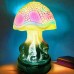 Mushroom Table Lamp, Simulated Stained Glass Night Light, Bohemian Resin Decorative Bedside Lamp, for Bedroom Living Room Home Office, Decor Gift