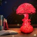 Mushroom Table Lamp, Simulated Stained Glass Night Light, Bohemian Resin Decorative Bedside Lamp, for Bedroom Living Room Home Office, Decor Gift