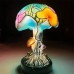 Mushroom Table Lamp, Simulated Stained Glass Night Light, Bohemian Resin Decorative Bedside Lamp, for Bedroom Living Room Home Office, Decor Gift