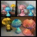 Mushroom Table Lamp, Simulated Stained Glass Night Light, Bohemian Resin Decorative Bedside Lamp, for Bedroom Living Room Home Office, Decor Gift