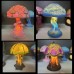 Mushroom Table Lamp, Simulated Stained Glass Night Light, Bohemian Resin Decorative Bedside Lamp, for Bedroom Living Room Home Office, Decor Gift