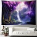 Purple Garden Hanging Tapestry Wall Art Large Tapestry Mural Decor Photograph Backdrop Blanket Curtain Home Bedroom Living Room Decoration Wisteria Flower Waterfall