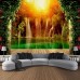 Magnificent Waterfall Forest Scenery Tapestry Art Decoration Curtain Hanging Family Bedroom Living Room Decoration