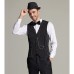 The Great Gatsby Gentleman Gangster Retro Vintage Roaring 20s 1920s Outfits Vest Panama Hat Accesories Set Men's Costume Vintage Cosplay Prom Festival Cravat Christmas