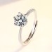 Ring Wedding Geometrical Silver Rhinestone S925 Sterling Silver Stylish Simple Luxury 1PC