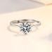 Ring Wedding Geometrical Silver Rhinestone S925 Sterling Silver Stylish Simple Luxury 1PC