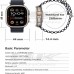 HK9 ULTRA 2 Smart Watch 2.12 inch Smartwatch Fitness Running Watch Bluetooth Temperature Monitoring Pedometer Call Reminder Compatible with Android iOS Women Men Long Standby Hands-Free Calls