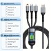 3-in-1 100W Fast Charging Cable Smart Super Fast Charging Support Multi-Interface Charging USB Visual Power Charging Cable Compatible With Apple Samsung OPPO Car Fast Charging Cable