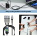 3-in-1 100W Fast Charging Cable Smart Super Fast Charging Support Multi-Interface Charging USB Visual Power Charging Cable Compatible With Apple Samsung OPPO Car Fast Charging Cable