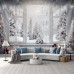 Snow Out Window Hanging Tapestry Wall Art Large Tapestry Mural Decor Photograph Backdrop Blanket Curtain Home Bedroom Living Room Decoration