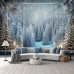 Snow Out Window Hanging Tapestry Wall Art Large Tapestry Mural Decor Photograph Backdrop Blanket Curtain Home Bedroom Living Room Decoration