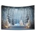 Snow Out Window Hanging Tapestry Wall Art Large Tapestry Mural Decor Photograph Backdrop Blanket Curtain Home Bedroom Living Room Decoration