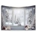 Snow Out Window Hanging Tapestry Wall Art Large Tapestry Mural Decor Photograph Backdrop Blanket Curtain Home Bedroom Living Room Decoration