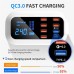 8USB Mobile Phone Fast Charging Digital Display QC3.0 Flash Charging Fast Multi-function PD Fast Charging Multi-port Charger With Display